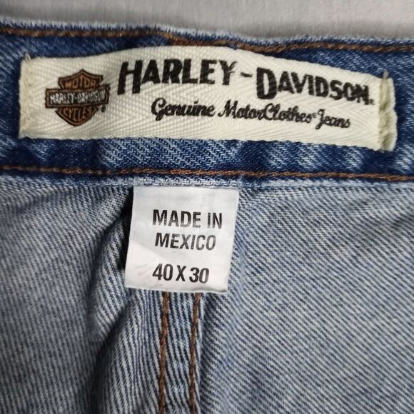 Harley Davidson Traditional Men's Straight Leg Medium Wash Jeans Size 40x30 - Picture 13 of 13